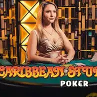 Official Live Dealer logo: Caribbean Stud Poker by Evolution at Rabona Casino