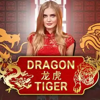 Dragon Tiger online game logo by Evolution on rabonacasino-gr.com.gr