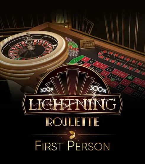 First Person Lightning Roulette slot logo by Evolution at Rabona Casino