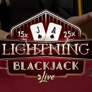Enjoy Lightning Blackjack by Evolution – logo hosted on rabonacasino-gr.com.gr