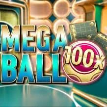 Live Dealer logo of Mega Ball 100x from Evolution at Rabona Casino