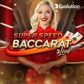 Super Speed Baccarat logo – Live Dealer by Evolution at Rabona Casino